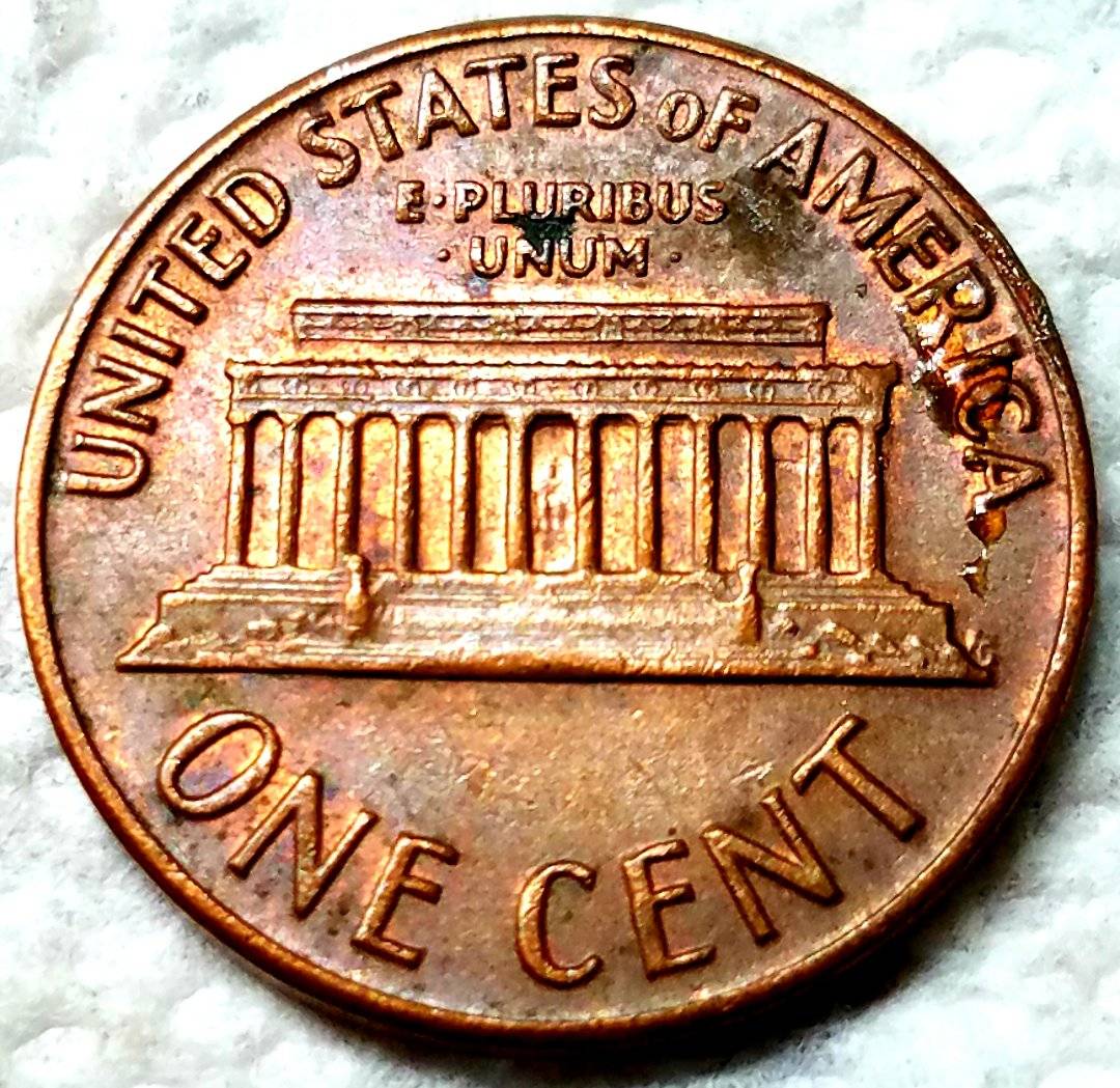 1971-D-Lincoln-Struck-Through-Debris-Or-Lamination-On-Obverse?